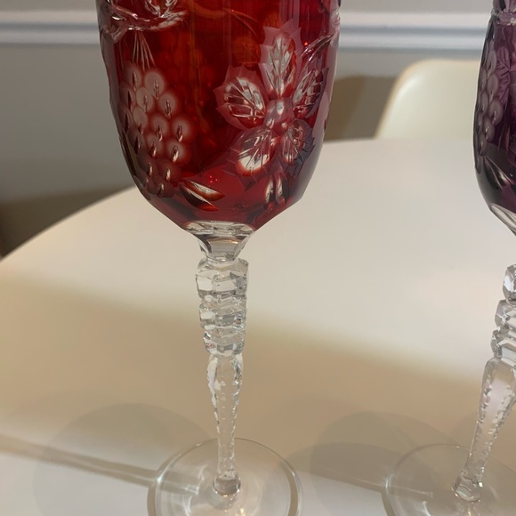 Set of 6 stunning beautiful crystal wine goblets made by AJKA Magda’s Pride. - Picture 5 of 9